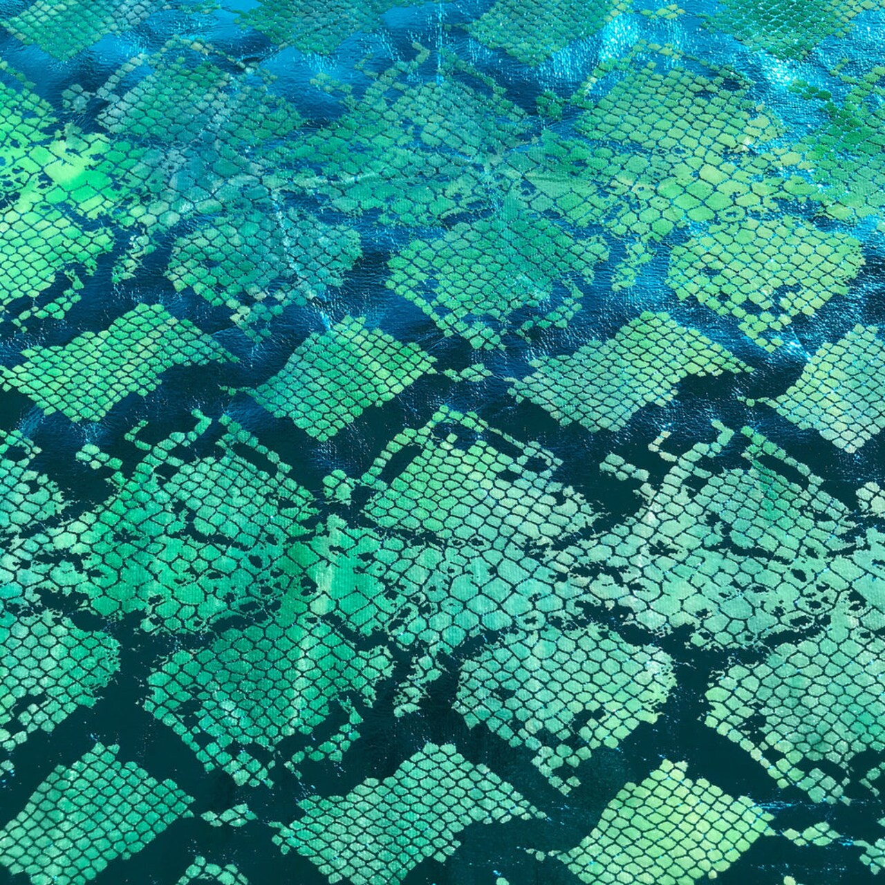 1 Yard 36" x 58/60" Jungle Cobra Foil Printed Stretch Velvet Fabric